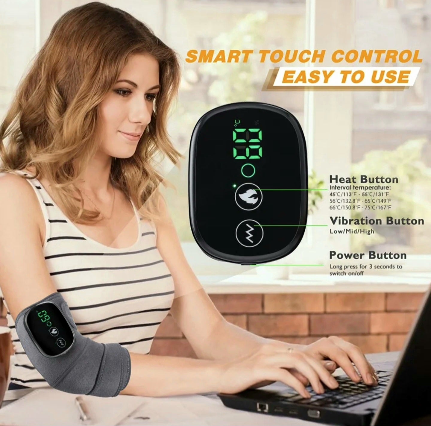 Electric Heating Therapy Knee Elbow Massager Leg Joint Vibration Electric Heating Pads for Arthritis Knee Shoulder Pain Relief