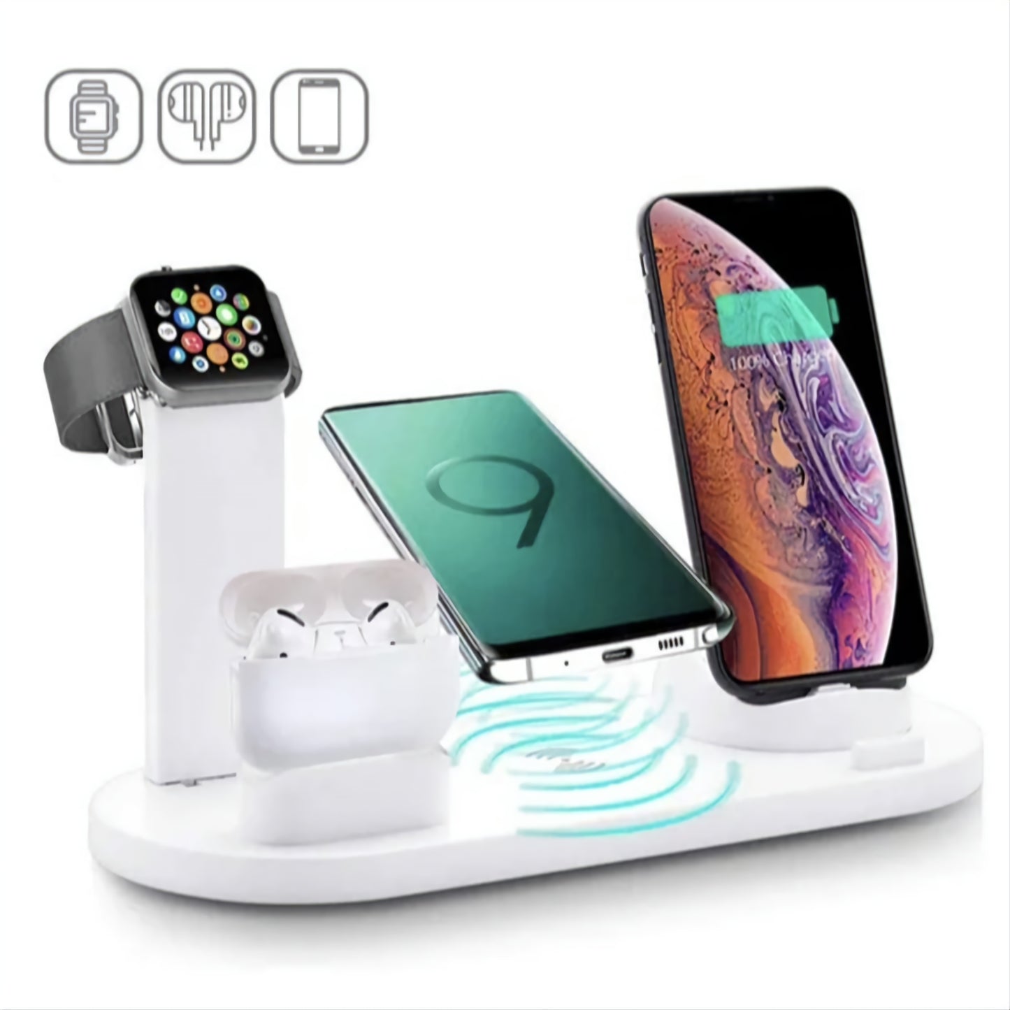100W 7 in 1 Wireless Charger Stand Pad For iPhone 14 13 12 11 Apple Watch Airpods Pro iWatch 8 76 Fast Charging Dock Station