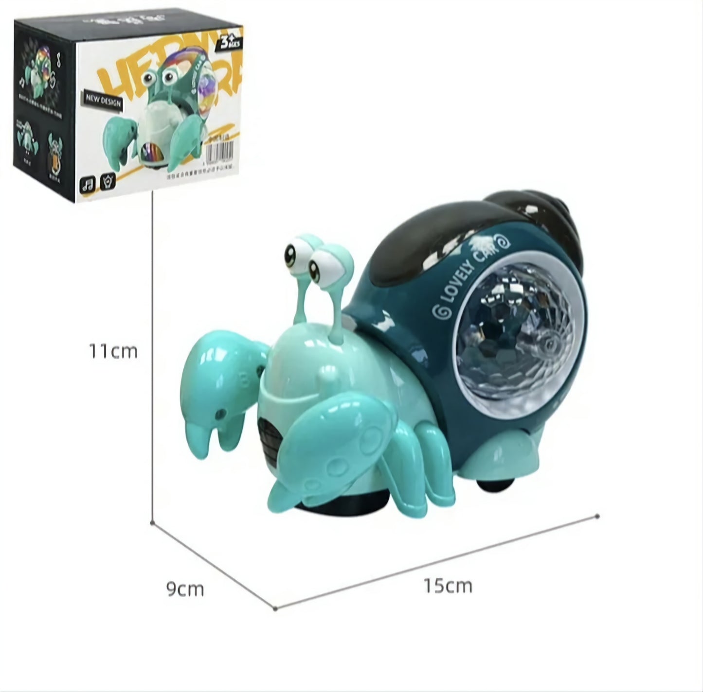 Crawling Crab Baby Toys with Music LED Light Up Interactive Musical Toys for Baby Dancing Crawling Toys Moving Toddler Toys 0 12