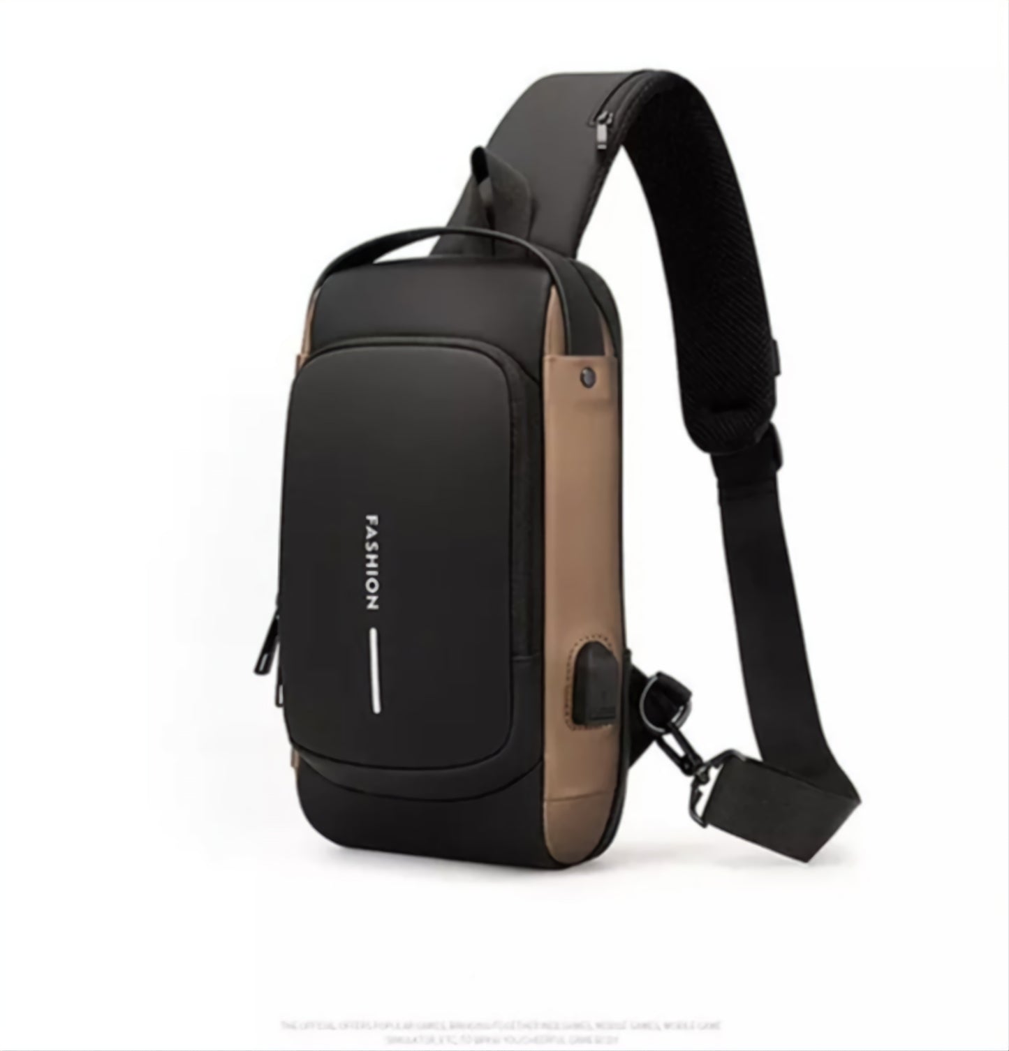 Chest Bag for Men Crossbody Bag Waterproof USB Shoulder Bag Anti-Theft Travel Messenger Chest Sling Pack Fashion Luxury Designer
