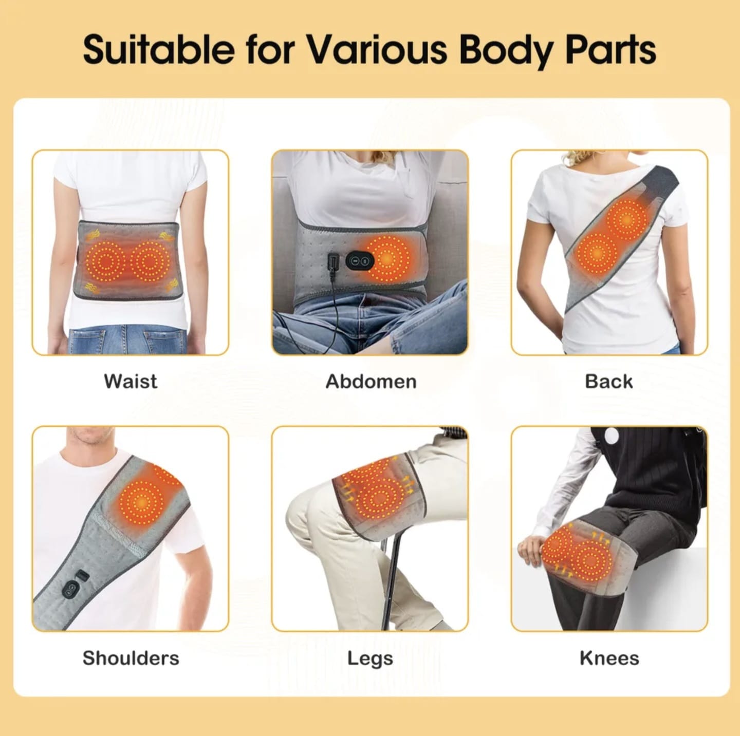 Electric Infrared Heating Belt Vibration Massage