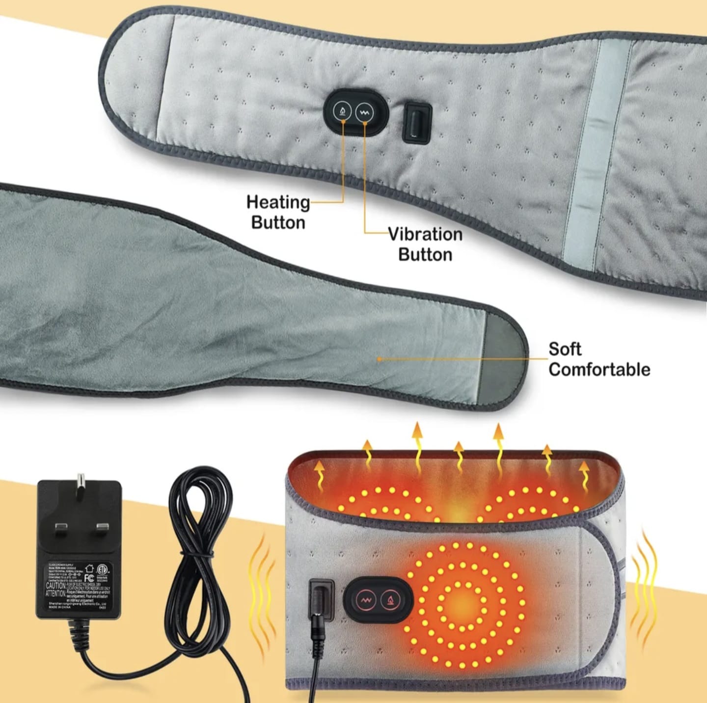 Electric Infrared Heating Belt Vibration Massage