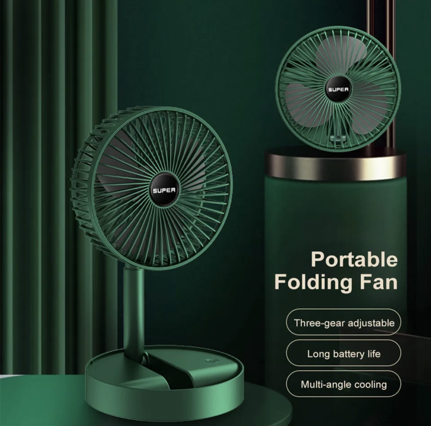 Foldable Telescopic Fan 3 Gear