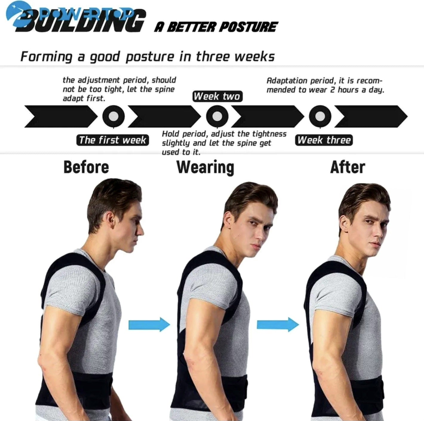 Alloy Bar Posture Corrector Scoliosis Back Brace Spine Corset Shoulder Therapy Support Posture Correction Belt Orthopedic Back