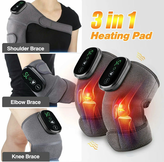 Electric Heating Therapy Knee Elbow Massager Leg Joint Vibration Electric Heating Pads for Arthritis Knee Shoulder Pain Relief