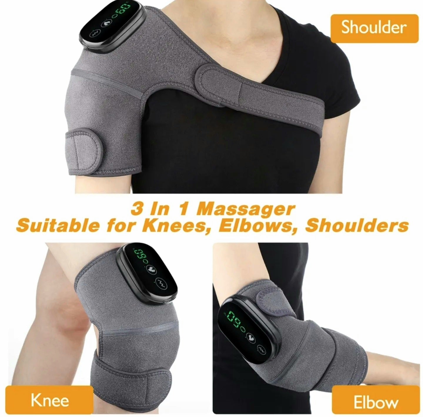 Electric Heating Therapy Knee Elbow Massager Leg Joint Vibration Electric Heating Pads for Arthritis Knee Shoulder Pain Relief