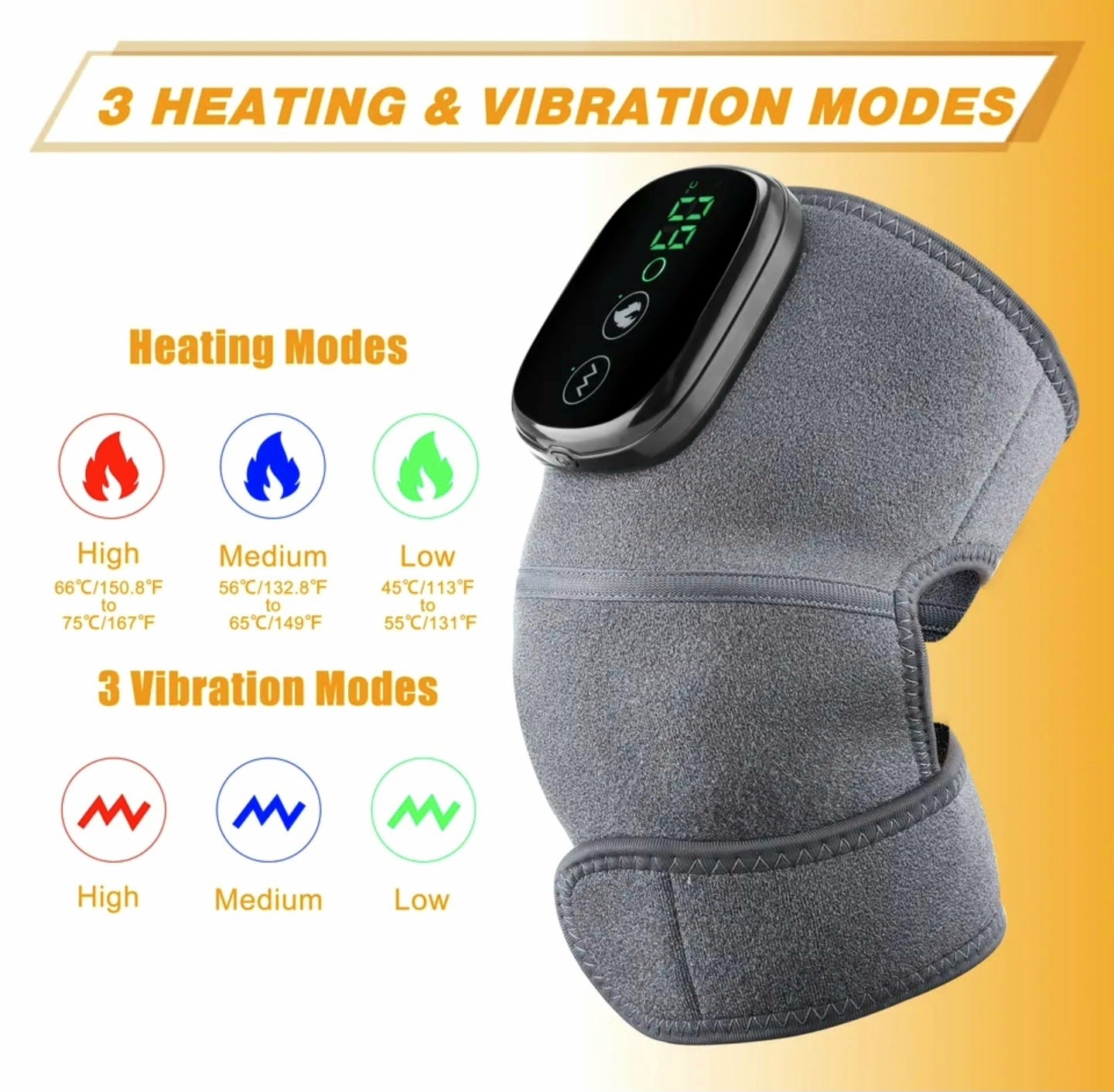 Electric Heating Therapy Knee Elbow Massager Leg Joint Vibration Electric Heating Pads for Arthritis Knee Shoulder Pain Relief