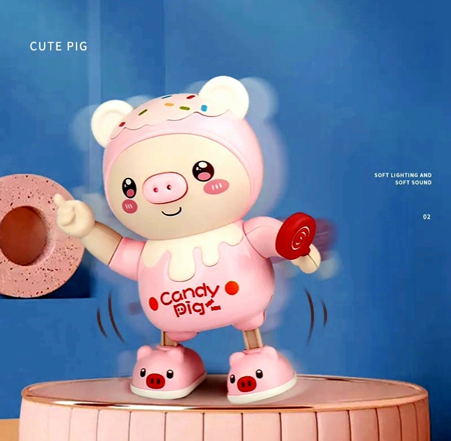 New Electronic Pets Pig Dancing Toy With Swing Light Music Cute Pig Cartoon Animal Baby Toys For Birthday New Year Xmas Gifts