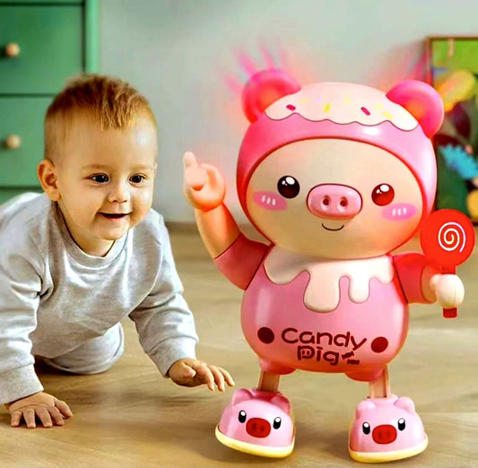 New Electronic Pets Pig Dancing Toy With Swing Light Music Cute Pig Cartoon Animal Baby Toys For Birthday New Year Xmas Gifts