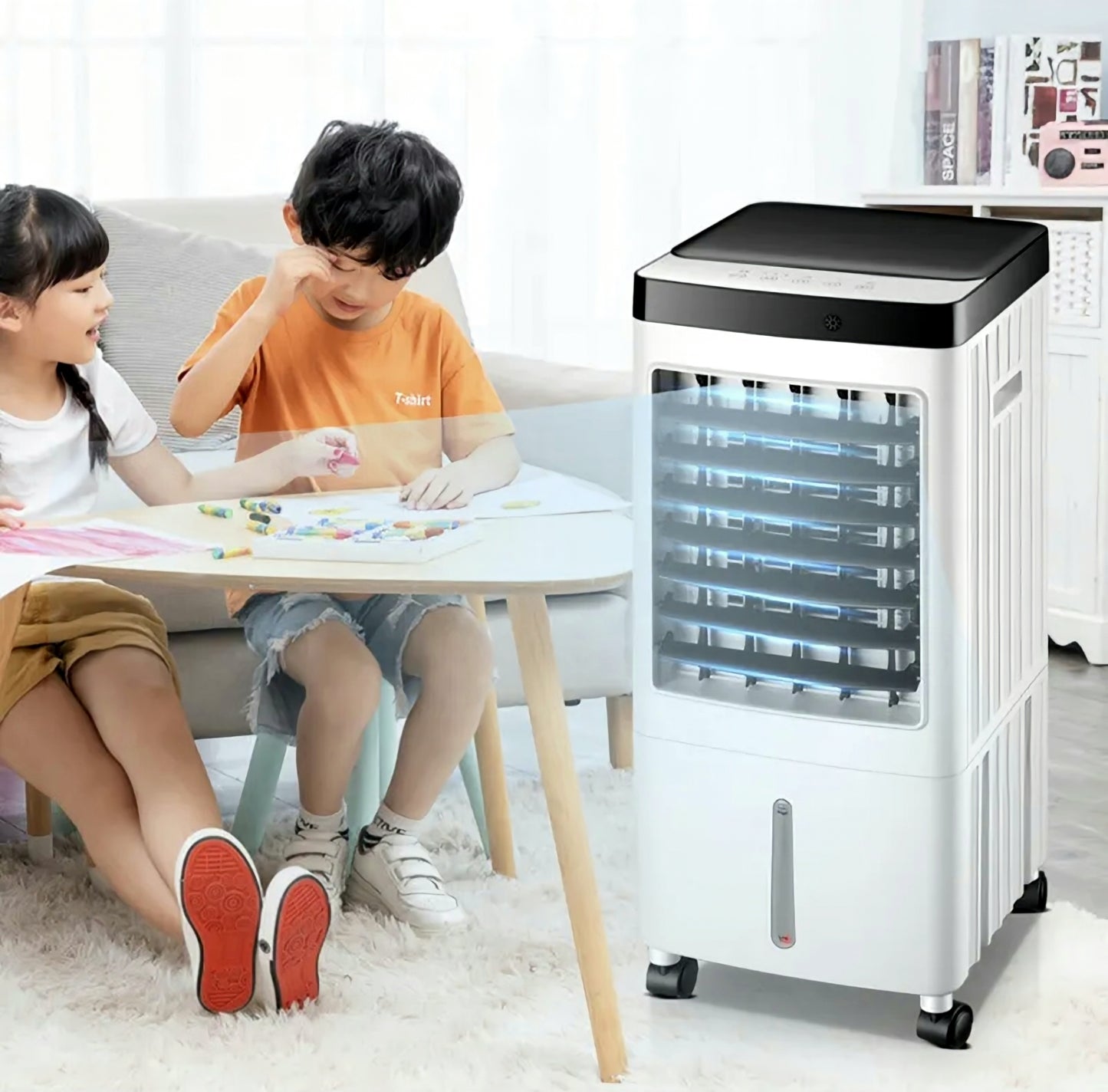 Air Conditioning Fan Large Wind Powerful Cooling Mobile Chiller can be remotely timed central Air Conditioning 220V 10L