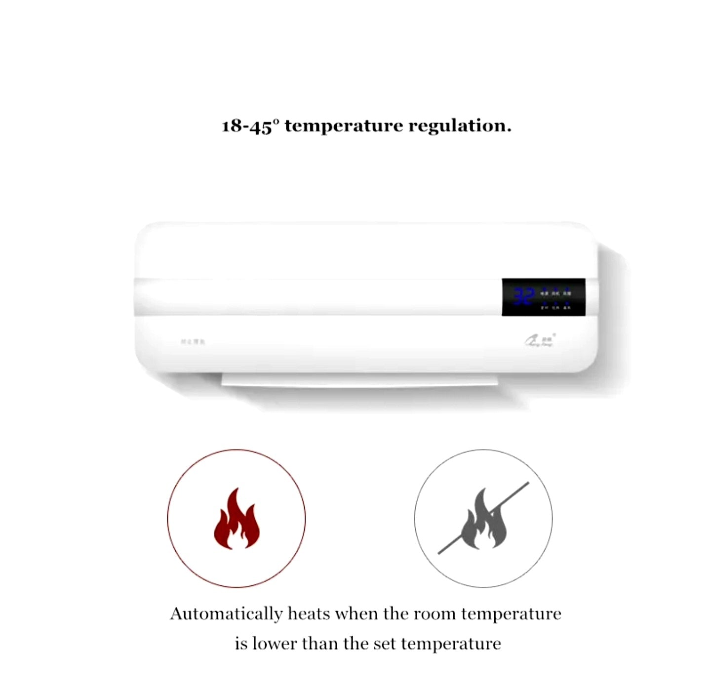 Energy-saving Wall Air Conditioner And Heater Fan Home Air Conditioning Dormitory Timing Free Installation Remote Control