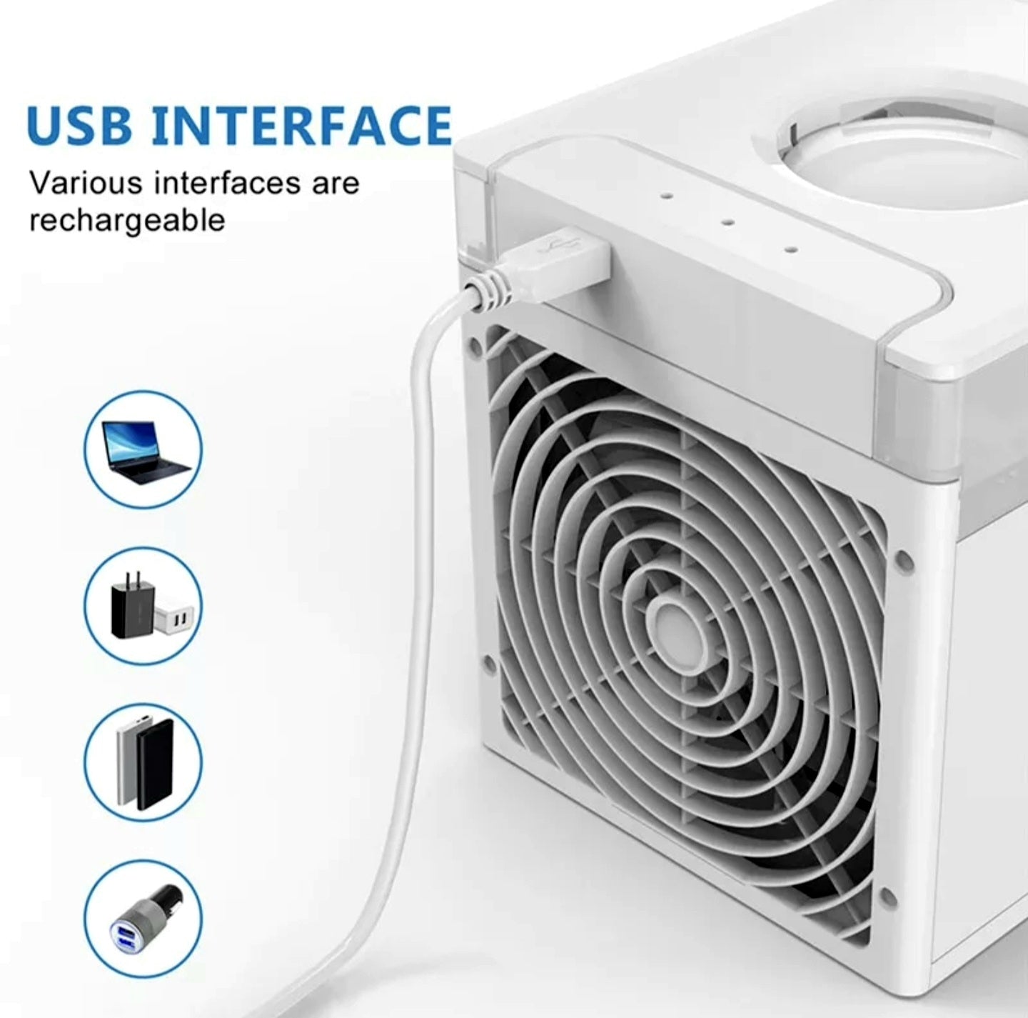 Mini Air Conditioner Portable Air Conditioning Usb Cooling Fan Table Air Cooler 7 Colors Light Office Home Desktop Air Cooler