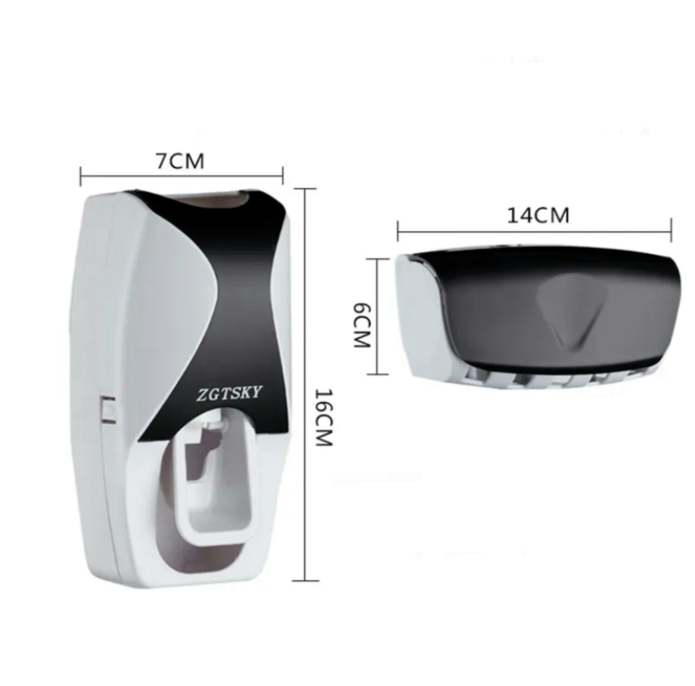 2PCS Automatic Toothpaste Dispenser Wall Mount Dust-proof Toothbrush Holder Wall Mount Bathroom Accessories Set Squeezer