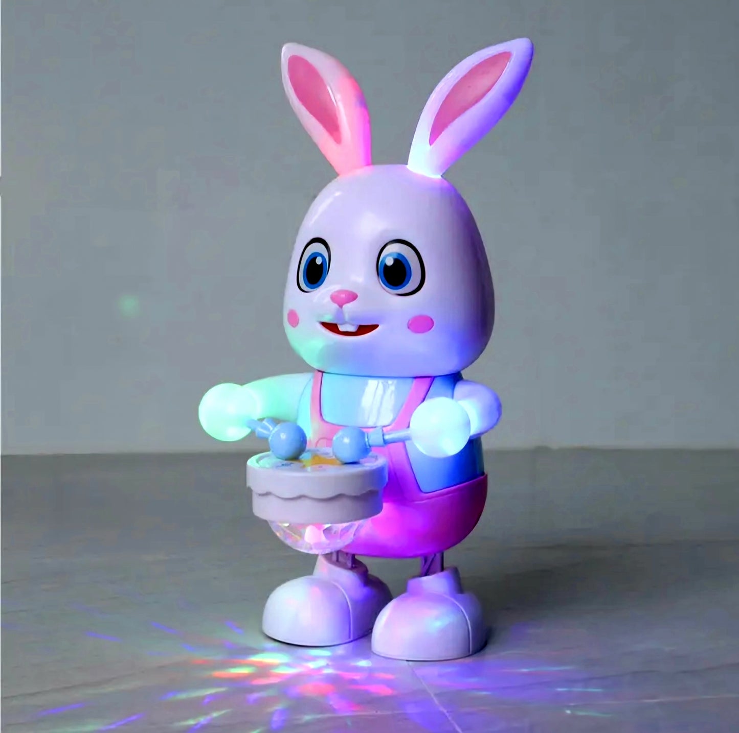 Robot Rabbit Dancing Sing Song Electronic Bunny Music Robotic Animal Beat Drum With LED Cute Electric Pet Toy Kids Birthday Gift