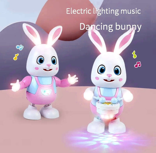 Robot Rabbit Dancing Sing Song Electronic Bunny Music Robotic Animal Beat Drum With LED Cute Electric Pet Toy Kids Birthday Gift