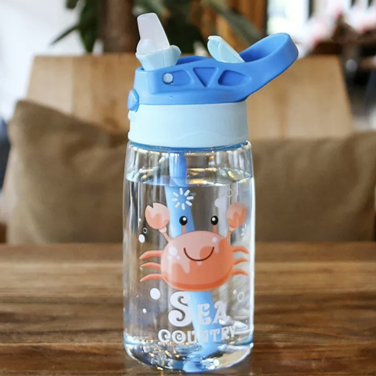 480ML Kids Water Sippy Cup Creative Cartoon Baby Feeding Cup with Straws Leakproof Water Bottle Outdoor Portable Children's Cups