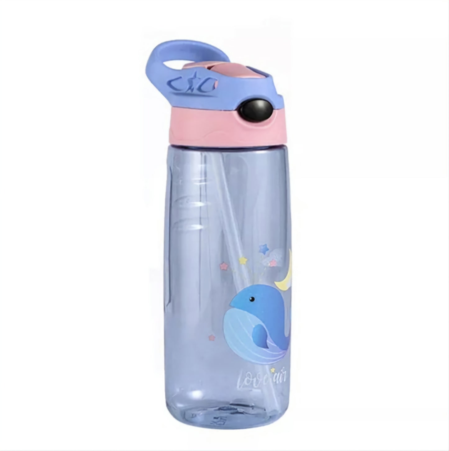 480ML Kids Water Sippy Cup Creative Cartoon Baby Feeding Cup with Straws Leakproof Water Bottle Outdoor Portable Children's Cups