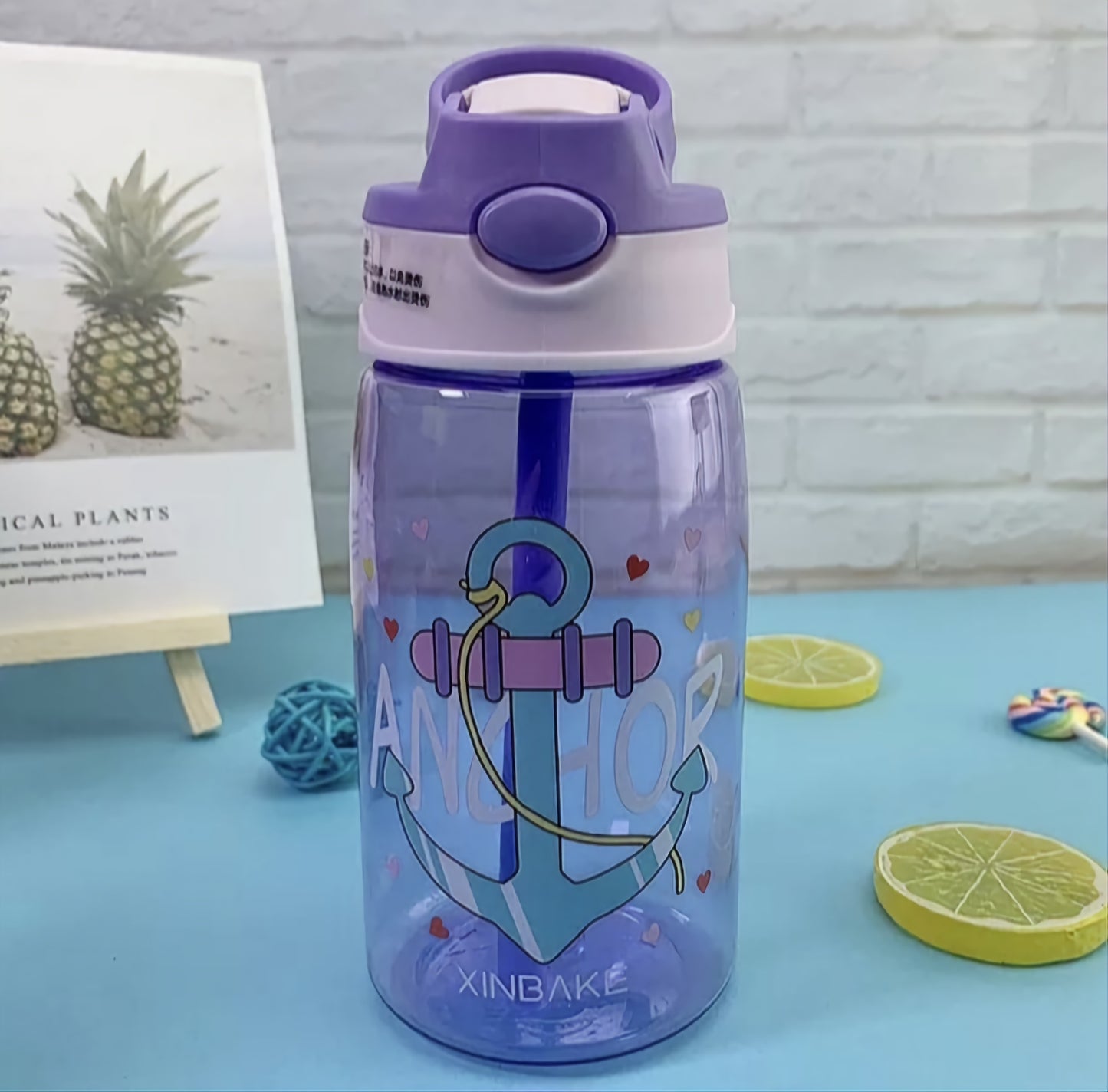 480ML Kids Water Sippy Cup Creative Cartoon Baby Feeding Cup with Straws Leakproof Water Bottle Outdoor Portable Children's Cups